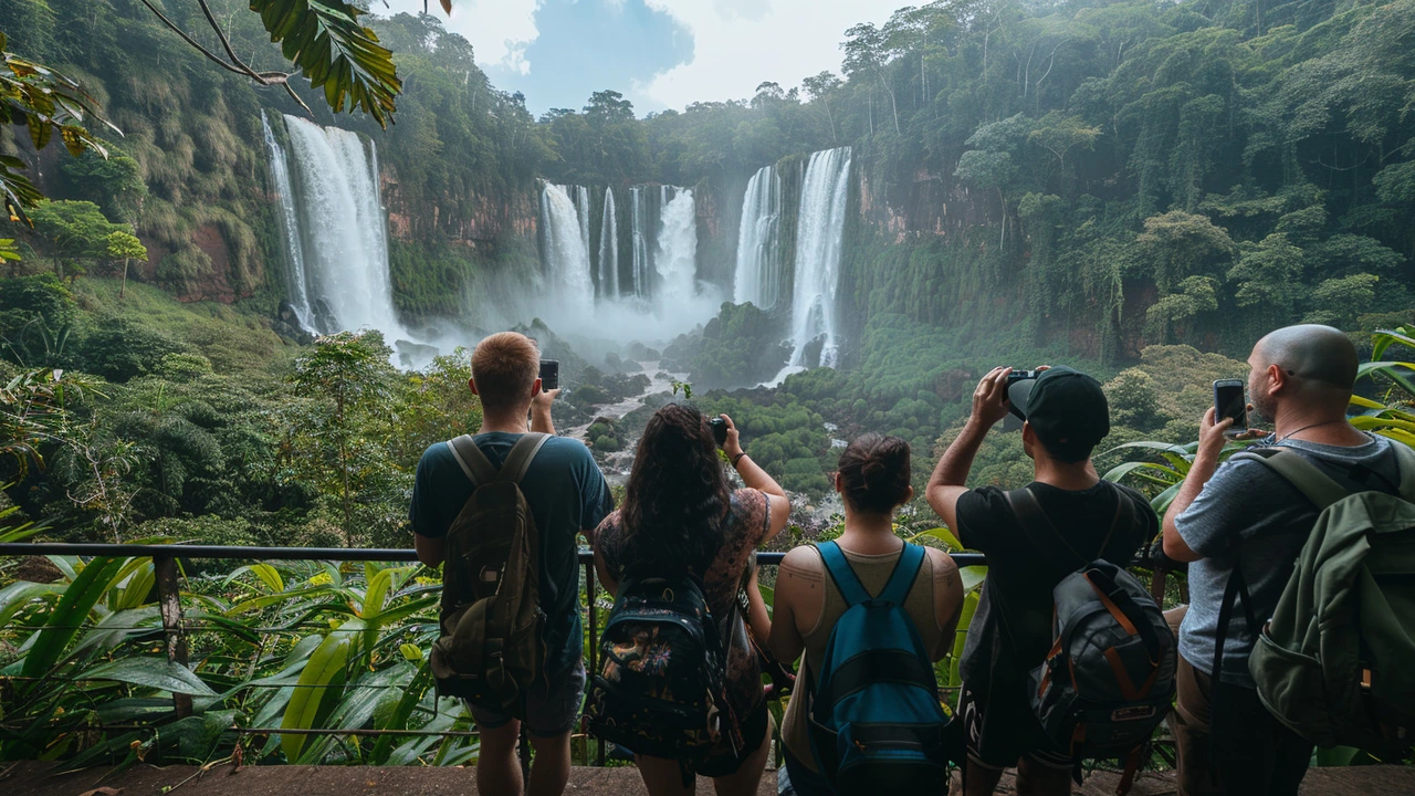 Turistas Lotam Cataratas do Iguaçu durante Feriadão na Argentina